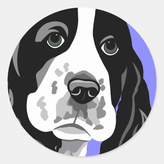 Spaniel Classic Round Sticker (Front)