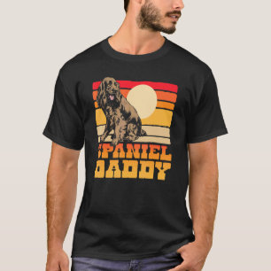 Spaniel Daddy Cute Retro Cocker 80s Sunset Vintage T-Shirt