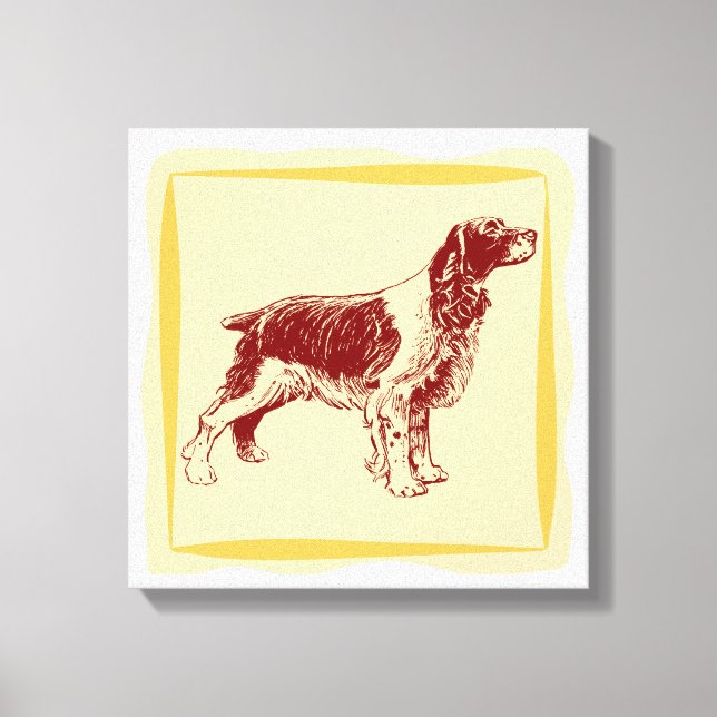 Spaniel Dog Canvas Print (Front)
