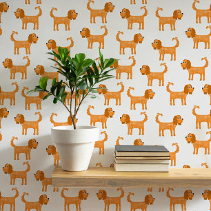 Spaniel Dog Pattern Wallpaper