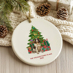 Spaniel Dog Personalised Christmas Ceramic Tree Decoration