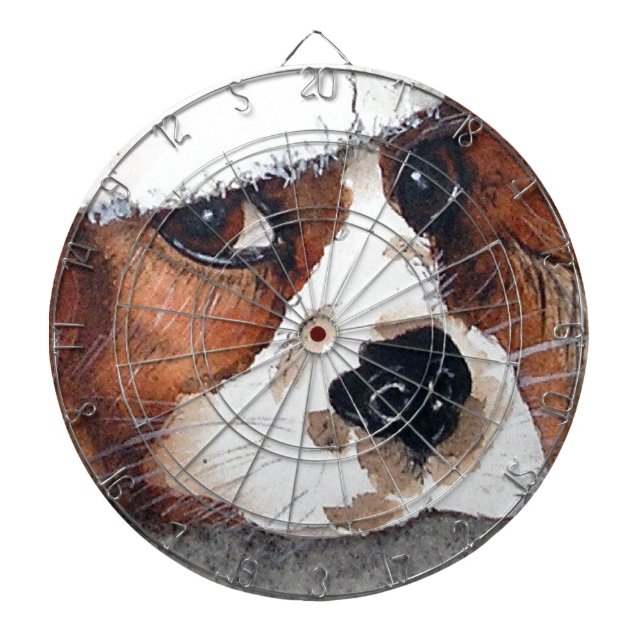 Spaniel puppy dartboard (Front)