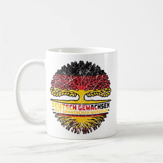 Spanien Spanisch Deutsch Deutschland Baum Wurzel Coffee Mug (Left)