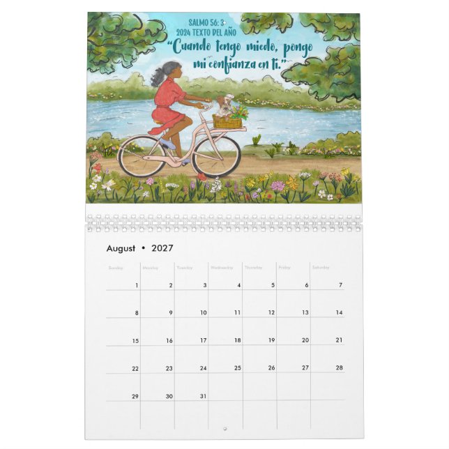 Spanish 2024 Year Text Ps 56:3 Calendar (Aug 2027)