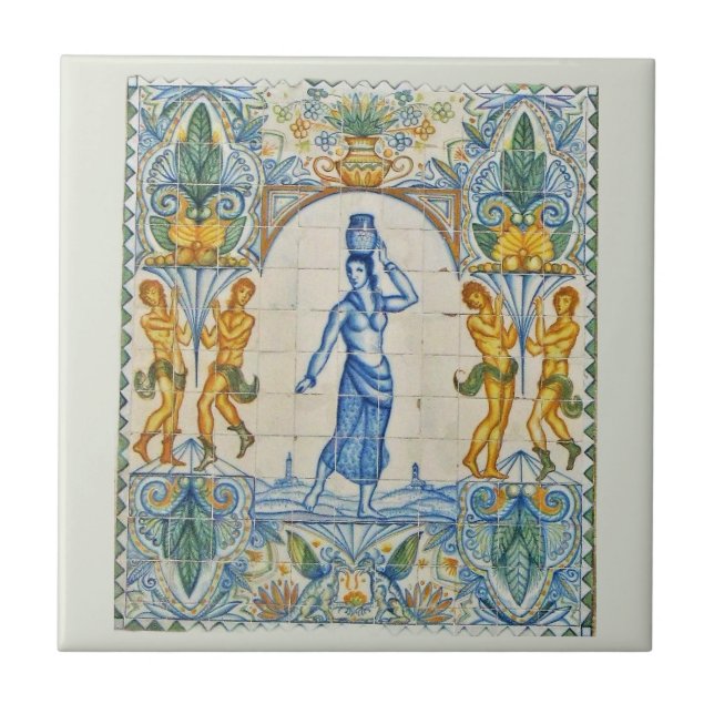 Spanish 20th Century Barcelona  Tile (Front)