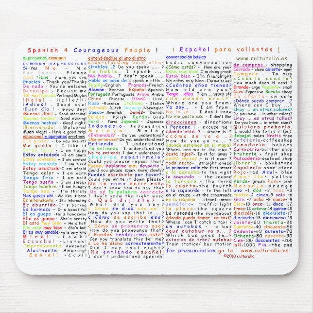 Spanish 4 courageous People Mouse Pad (Front)