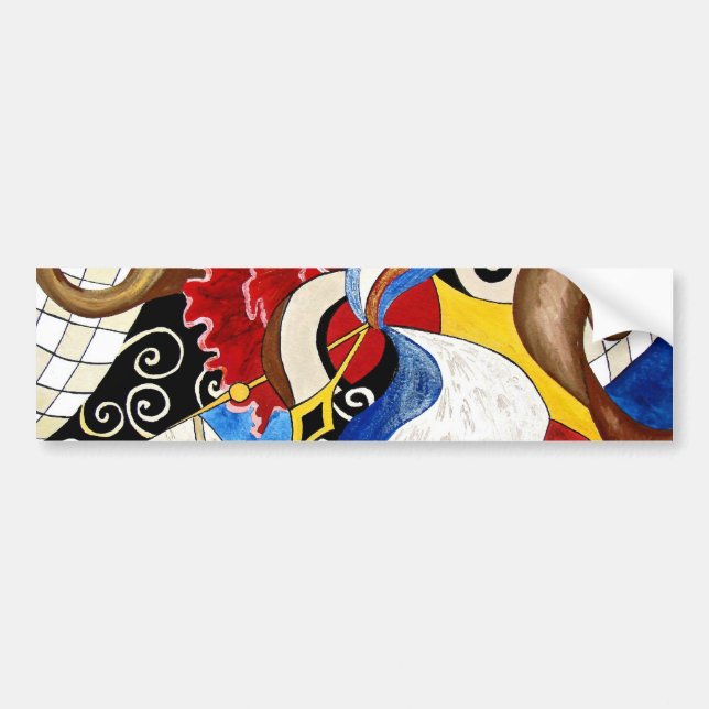 Spanish abstract art painting bumper sticker (Front)