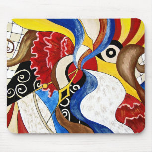 Spanish abstract art painting mouse pad