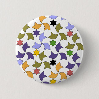 Spanish Alhambra style Tile Mosaic Pattern 6 Cm Round Badge