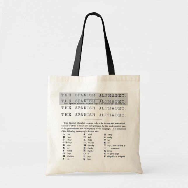 Spanish Alphabet Bag (Front)