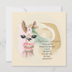 Spanish Always Rejoice greeting card