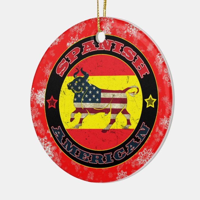 Spanish American Bull Christmas Tree Ornament (Left)