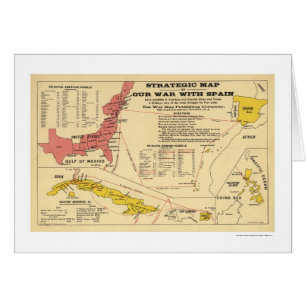 Spanish American War Map 1898