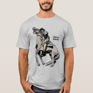 Spanish American War Rough Riders Soldier on Horse T-Shirt