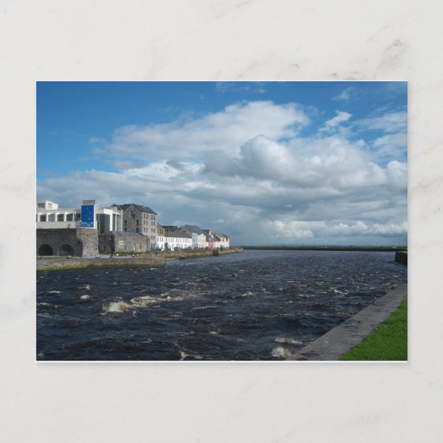 Spanish Arch and Long Walk, Galway. Postcard (Front)
