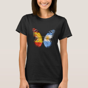 Spanish Argentinian Flag Butterfly T-Shirt
