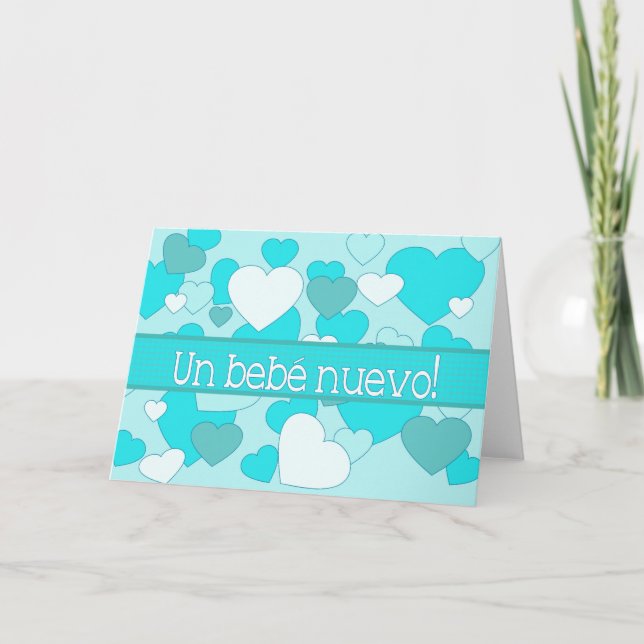Spanish Baby Boy congratulations Card (Front)