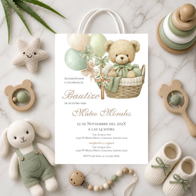 Spanish Baptism Boy invitation (Creator Uploaded)