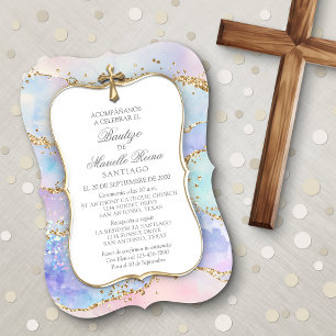 Spanish Baptism Girls' Invitation