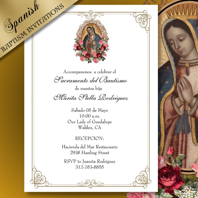 SPANISH BAPTISM GUADALUPE CHRISTENING  INVITATION (Creator Uploaded)