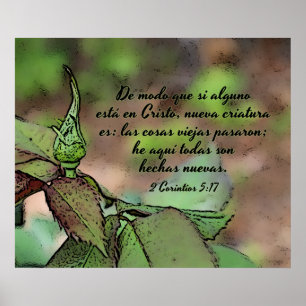 Spanish Bible Verse - New Creature - Poster