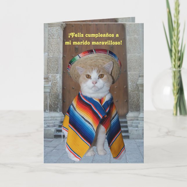 Spanish Birthday for Husband (or Boyfriend) Card (Front)