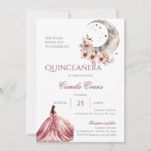 Spanish Boho Quinceanera Invitation