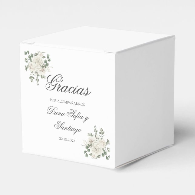 Spanish Boho Wedding Favour Box (Front Side)