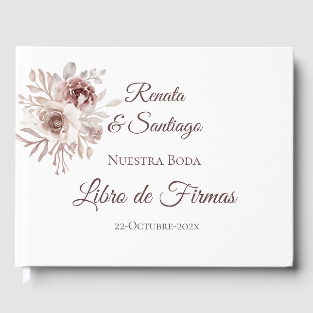 Spanish Boho Wedding Guest Book (Front)
