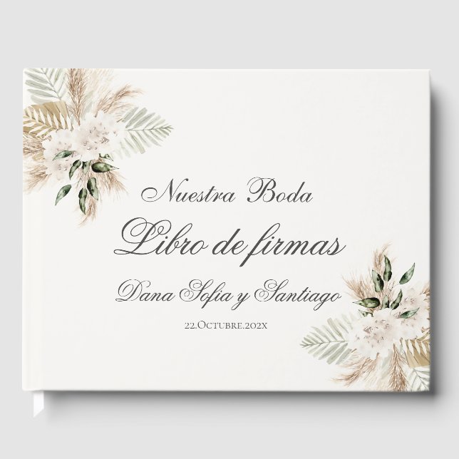 Spanish Boho Wedding  Guest Book (Front)