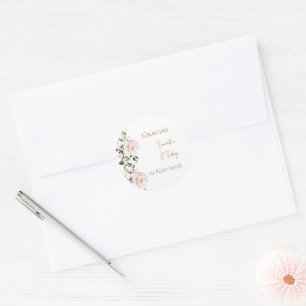 Spanish Boho Wedding round sticker