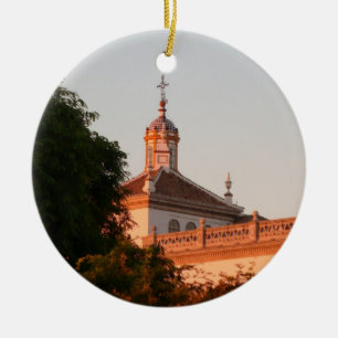 Spanish Building Ceramic Tree Decoration