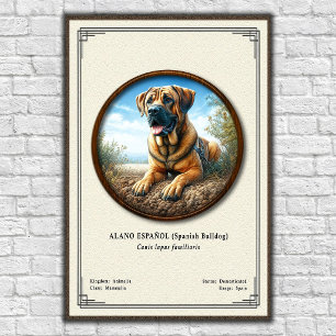 Spanish Bulldog (Alano Español) Zoology Series Poster