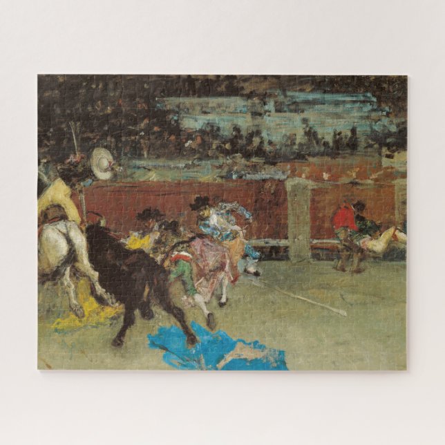 Spanish Bullfight (by Marià Fortuny) Jigsaw Puzzle (Horizontal)