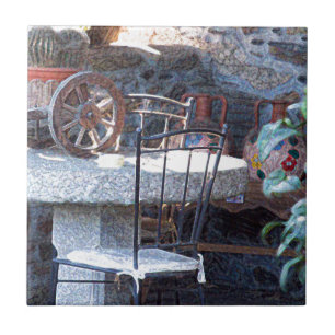 Spanish Cactus Still Life Tile