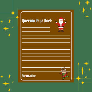 Spanish Carta Para Papá Noel Brown Letter to Santa
