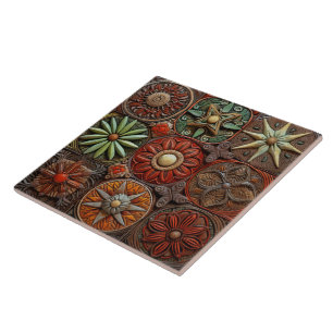 Spanish Christmas Tradition Hand-paint Terracotta Tile