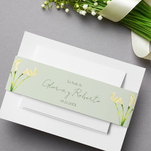 Spanish, Cinta Sobre Invitación Boda, Wedding Invitation Belly Band