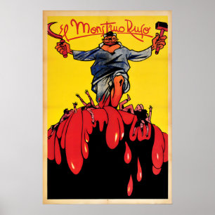 Spanish Civil War Anti-Communist Propaganda Poster