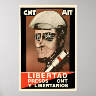 Spanish Civil War Poster CNT AIT Propaganda Art