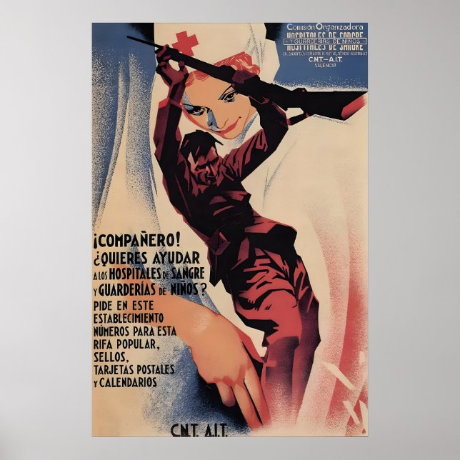 Spanish Civil War Poster Comrade, help the (Front)