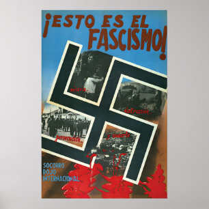 Spanish Civil War Poster Fascism is misery