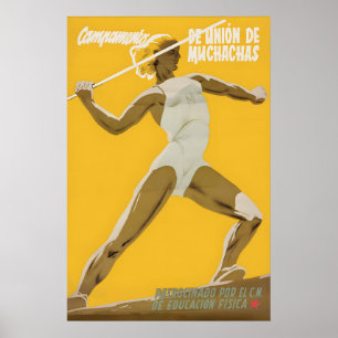 Spanish Civil War Poster Girls' Union Cam