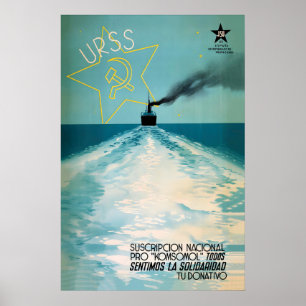 Spanish Civil War Propaganda Poster JSU Komosomol