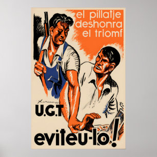 Spanish Civil War Propaganda Poster Robbery