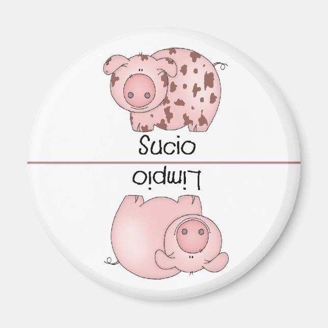 Spanish Clean Dirty Dishwasher Magnet (Front)