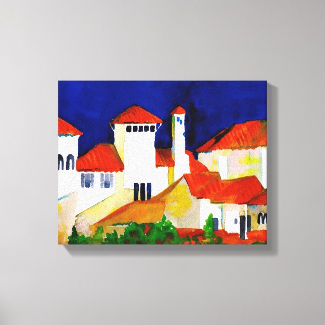 Spanish Colonial Revival 14"x11" wrapped Canvas Print (Front)
