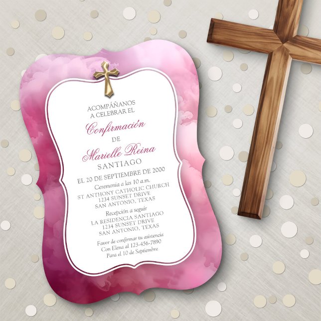 Spanish Confirmation Girls' Invitation (Creator Uploaded)