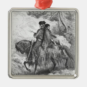 Spanish Contrabandista of Ronda and his Maja Metal Tree Decoration