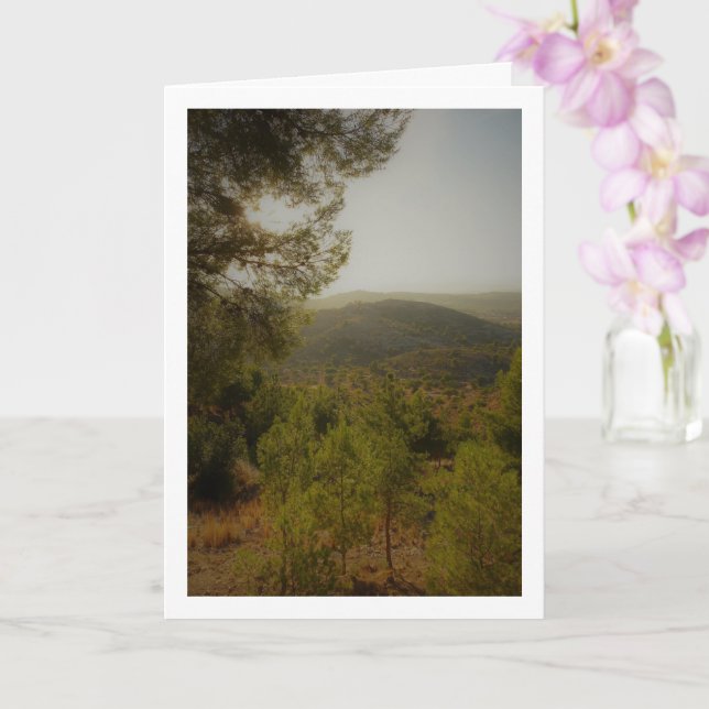 Spanish Country Portrait, Valencia, Spain Card (Orchid)